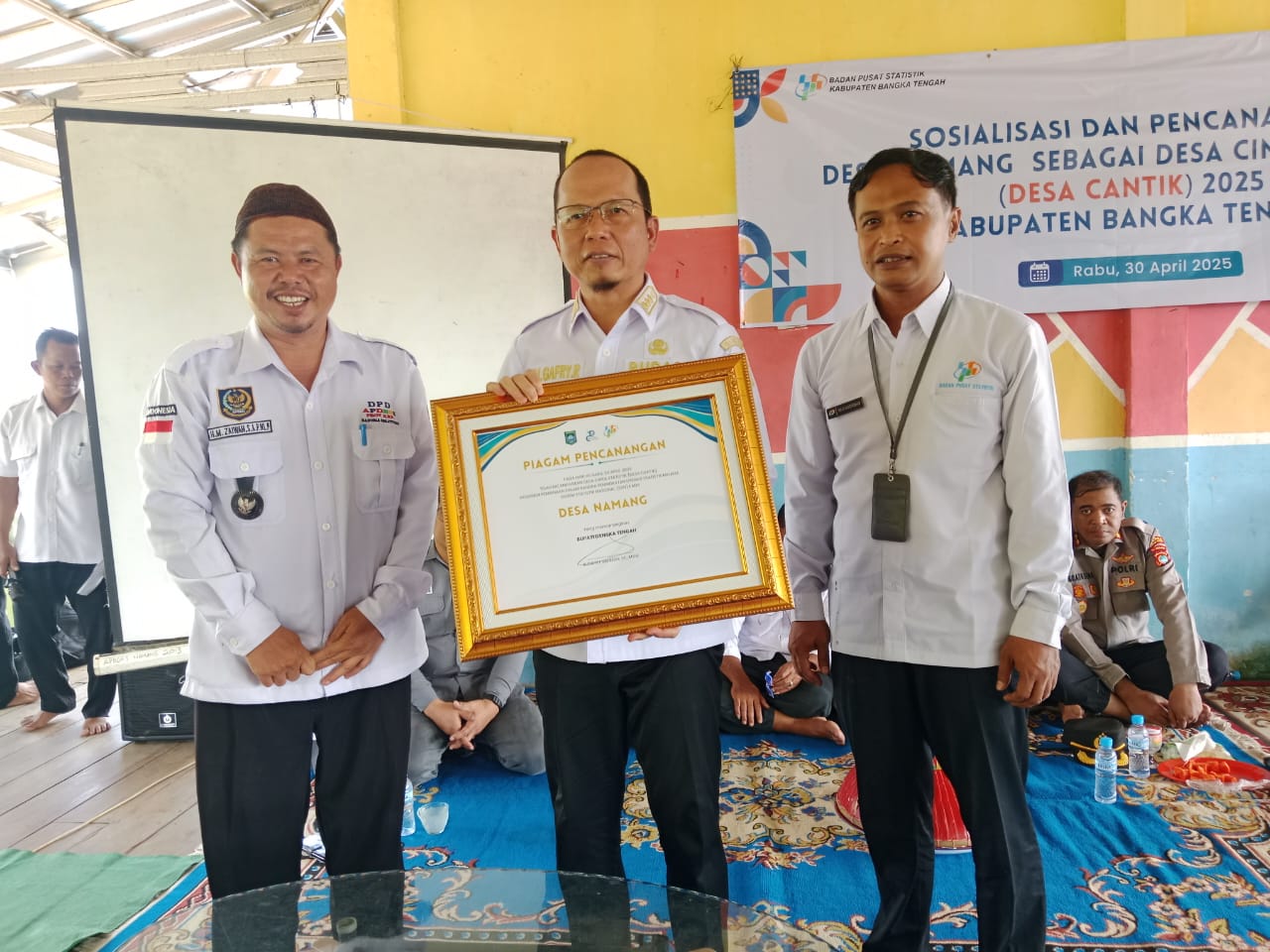 Pencanangan Desa Namang Sebagai Desa Cantik(Cinta Statistik) Kabupaten Bangka Tengah Tahun 2025